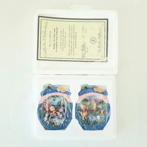 Disney Bradford Exchange "Fishin For Fun" "A Poohish Sort Of Picnic" Ornaments